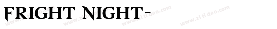 Fright Night字体转换